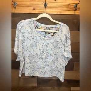American Eagle Soft n Sexy Tropical Short Sleeve Crop Top (Women's, XXL)